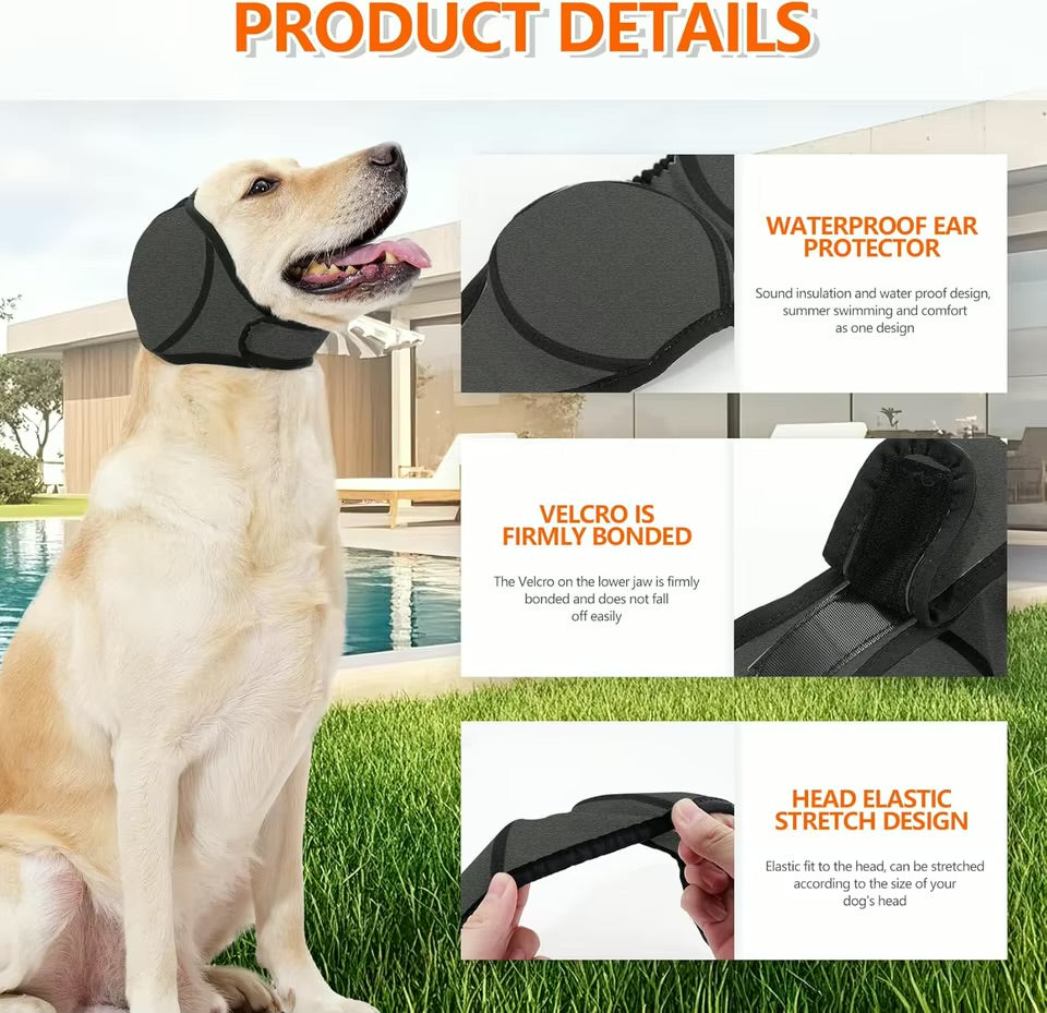 Welloak CalmWrap  — Calming Ear Covers for Dogs